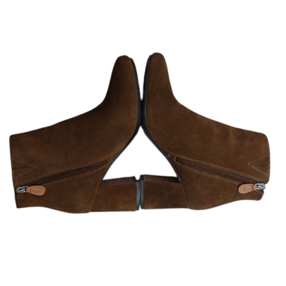 Gentle Souls Brown Suede Ankle Boots Women's Brown Booties size 7 - Picture 4 of 12